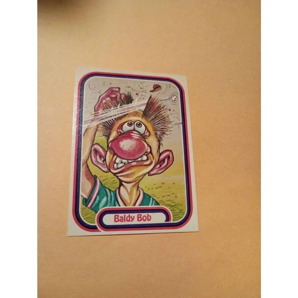 1988 Leaf Awesome All Stars Trading Card 19 Baldy Bob Baseball Parody